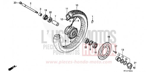 FRONT WHEEL VT600CP de 1993